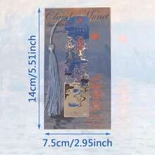 AHLGCAFT Creative Metal Bookmarks With Artistic Paintings And Long Tassels - Innovative Hollow Monet And Van Gogh Series Design Reading Accessories, Suitable For Students And Book Lovers, Durable Stationery And Gifts,School Supplies,Back To School - Multicolor - View 2