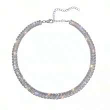 1pc Cubic Zirconia Decor Choker, Suitable For Special Occasions