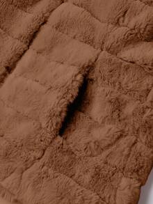 Risissida Women's Faux Fur Coat With Hood And Pockets-The Perfect Choice For Fall And Winter