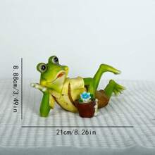 1 kreative Heim Frosch Ornament Tier Harz Handwerk Cartoon Wohnzimmer Schreibtisch Dekoration Garten Skulptur & Statue Hof Statue