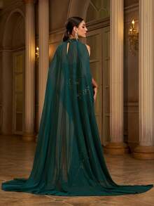 Missord Váy dạ hội đuôi cá sequin cho nữ, váy dạ hội trang trọng dài tay thanh lịch, dành cho khách dự tiệc cưới, tốt nghiệp, tiệc tối - màu xanh lá - Xem 8