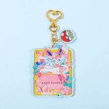 Llavero acrílico de Pokémon Eevee - Encantador accesorio de dibujos animados, encuentra rápidamente tus llaves, accesorio de anime, fácil de llevar, no se caerá fácilmente. ¡Di adiós al desorden de llaves! Accesorio para coche, colgante para bolso, escuela - SS0357 - Ver 8