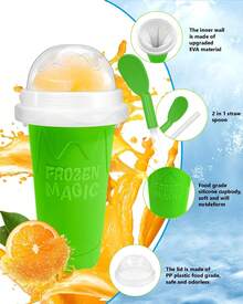 3-Step Magic Smoothie Cup - Freeze, Pour, Squeeze! Make Shakes In Seconds,Perfect For Gym & Office & Family-Friendly - Multicolor - View 6