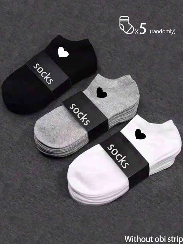 5 Paar Herren Socken, kurze Socken, unsichtbare Socken, mit doppelter Faden Rutschfestigkeit Design, weiße Socken, schwarze Socken, Low Cut Ped Socken, Knöchelsocken, feuchtigkeitsableitend, weich und atmungsaktiv, geeignet für Geschäft und Lässig, Zuhause und Sport, College-Stil, ganzjährig für den täglichen Gebrauch, zufällige Farben