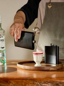 Cirelle 1pc 6oz/8oz Stainless Steel Hip Flask, Square Flask - Perfect Gift For Family, Friends, And Christmas - Durable And Easy To Clean