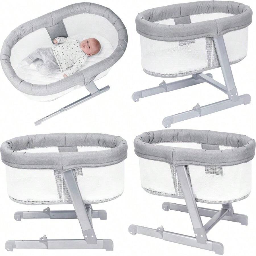 BabyLo Snug Sleeper Crib - Grey - View 1