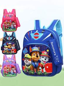 Paw Patrol, Kindergarten Children's School Bag, 3-4-6 Years Old Children's School Bag, Contains A Pendant Pen Bag, College, Cartoon Animals, Animation, Lightweight And Large Capacity, Travel Travel, Outdoor, Back To School Essentials