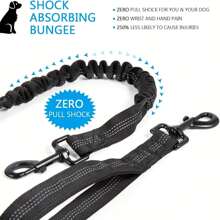 Adjustable 3-In-1 Dog Running Leash - 5m Retractable Hands-Free Leash For Jogging And Training | Reflective Leash With Swivel And Shock Absorber | Outdoor Leash For Medium To Large Dogs (Up To 110 Lbs)