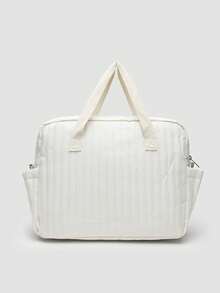 1pc Bear Mom Bag, Fashionable Embroidered Handbag, Large Capacity Maternal & Child Outdoor Messenger Bag For Walking Babies, Travel - Multicolor - View 10