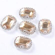 20 Peças Retangulares e Octagonais de Cristais de Vidro, 10x14mm Alta Transparência Arco-Íris Reflexivo Feito à Mão DIY Joias, Adequado para Vestido de Noiva, Sapatos, Bolsas, Decorações Brilhantes de Uso Múltiplo, Artesanato, Roupas, Carros, Feriados, Festas, Presentes