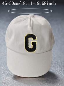 1pc Kids 26 Letter Baseball Cap, Infant Kpop Style Snapback Hat, Suitable For 1-3 Years Old Toddler Boys And Girls, Sun Protection Hat - Beige - View 11