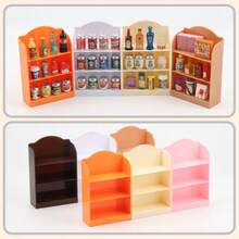 1pc 7-Color Mini Shelf, Mini Display Rack, Mini Snack Storage Rack, Realistic Supermarket Shelf Model, Supermarket Shelf Model, Decorative Ornament, Miniature Model, Dollhouse Accessory, Photography Prop - Multicolor - View 4