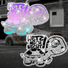 Don't Mess With Me Turtle Shiny Car Stickers, Glitter Decals For Car Truck Van Decoration, Motorcycle Laptop Stickers