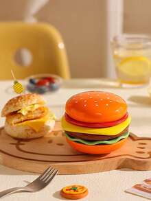1 juego/6 piezas Platos elegantes con forma de hamburguesa para salsas, platos creativos y estéticos para acompañamientos de patatas fritas, bandejas para caramelos y chocolates, adecuados para la decoración del hogar, la sala de estar, la cocina del restaurante, platos de postre, regalo - Multicolor - Ver 9
