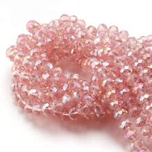 1 pieza Abalorios de cristal de ábaco facetado redondo en color AB, multicolor, de varios tamaños 3/4/6/8/10mm, suministros versátiles para manualidades de joyería, aptos para pulsera, collar, joyería, colgante, llavero