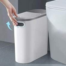 10L Litre Large Capacity Kitchen Trash Can Waste Bin Press Garbage Can With Lid Bathroom Household Creative Bin Back To School