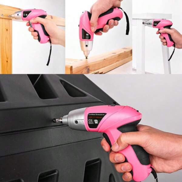 Juego de herramientas de destornillador eléctrico portátil recargable, destornillador eléctrico inalámbrico con accesorios completos y luz LED, adecuado para entusiastas del bricolaje, reparaciones del hogar, montaje de muebles, desmontaje de aparatos eléctricos y bricolaje electrónico