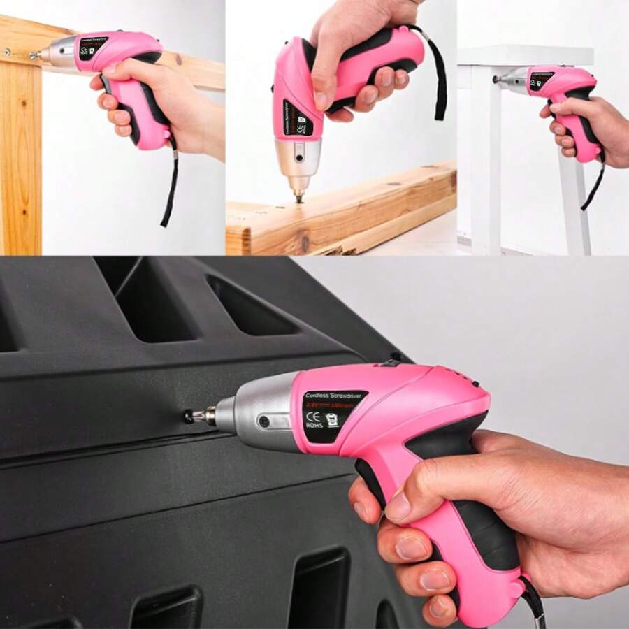 Juego de herramientas de destornillador eléctrico portátil recargable, destornillador eléctrico inalámbrico con accesorios completos y luz LED, adecuado para entusiastas del bricolaje, reparaciones del hogar, montaje de muebles, desmontaje de aparatos eléctricos y bricolaje electrónico - Multicolor - Ver 1