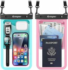 [Menta + Rosa] Funda grande impermeable para teléfono