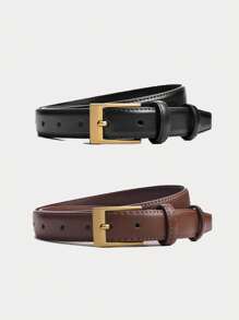 1/2pcs Versatile Decorative Women's Belt, Elegant & Fashionable For Women To Wear With Jeans, Casual Pants, Suits And Dresses, Suitable For Valentine's Day, Mother's Day And Halloween. Summer, School Fall, Autumn, Halloween