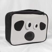 RANCAI 1/2pcs Cartoon PU Waterproof Makeup Bag Travel Handheld Large Capacity Toiletry Bag Portable Toiletry Supplies Cosmetics Storage Cute Funny Smile Face Doll Pattern Adorable Q-Style Suitable As Gift For Girls - Multicolor - View 11