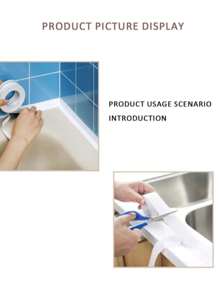 1 Pezzo di Nastro Impermeabile per Sigillatura di Giunti e Angoli di Cucina, Bagno, Toilette e Piastrelle. Nastro Adesivo Anti-Muffa e Decorativo per Bordi Inferiori di Lavandini e Sanitari Autoadesivo