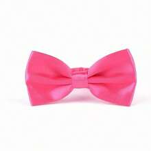 1pc Men's Business Casual Suit Set With Classic Bow Tie, Wrinkle Resistant, Polyester Fiber Blended Fabric, Suitable For Office Commute, Banquets, Business Events, Multiple Colors Available