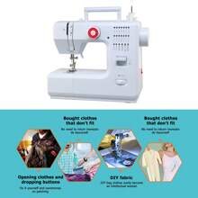 Mini macchina da cucire con 20 punti – Macchina da cucire elettrica multifunzionale per uso domestico con pedale incluso