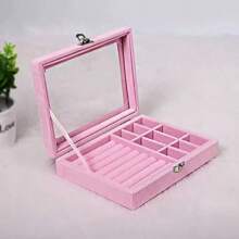 S/L Transparent Ribbon Covered Jewelry Box, Three-Layer Jewelry Storage Box, Large Multifunctional Jewelry Storage Box With 2 Drawers, Soft Dust-Proof Jewelry Display Box For Rings, Earrings, Necklaces, Bracelets, Velvet Interior Suitable For Girls For Women Storage Organizer Travel Essentials Gift Back To School