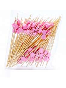 50/100 chiếc nĩa tre hình hoa cúc ngọt ngào, nĩa trái cây, xiên que salad tráng miệng tiệc, đồ dùng tiệc sinh nhật đám cưới - Nhiều màu - Xem 15