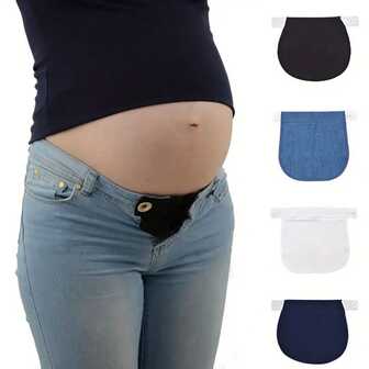 1pc Maternity Pants Extender With Elastic Waist Band, Adjustable Waistband Extender