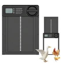 1pc Automatic Coop Door, Waterproof Coop Door, Battery Operated, Automatic Light Sensitive Coop Door Opener With Sensor, Electric Coop Door With Anti-Trap Design, Automatic Opening And Closing Coop Accessories For Safe Chicken Farms