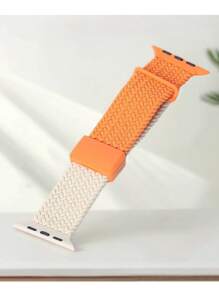 1pc Color Block Cute Nylon Stretchy Loop Magnetic Strap Compatible With Apple Watch Band 38mm 40mm 41mm 42mm 44mm 45mm 49mm For Woman And Man, Sport Braided Elastic Wristband Replacement Bracelets Compatible With Apple Watch Strap Series10 9 8 7 6 5 4 3 2 1 SE Ultra1&2