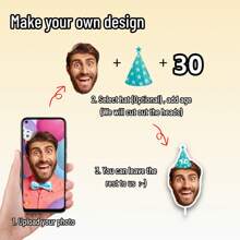 شريط رأس عيد ميلاد مخصص بصورة شخصية - أفضل إكسسوار وإمدادات حفلة عيد الميلاد، متعدد الوظائف، زخرفي، حرف، أنيق، حديث، ملون، جميل، عادي، مخصص، شخصي، فريد، مخصص، هدايا مثالية للرجال والنساء