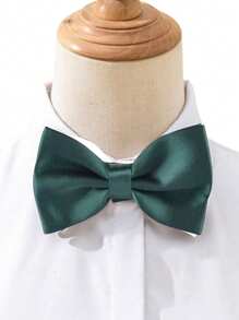 1pc Men's Business Casual Suit Set With Classic Bow Tie, Wrinkle Resistant, Polyester Fiber Blended Fabric, Suitable For Office Commute, Banquets, Business Events, Multiple Colors Available