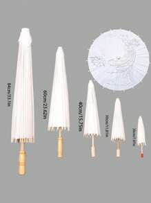 1Pc White Paper Umbrella Wedding Party Decoration, Wedding Table Centerpieces, Wedding Bridal Props, Vase Flower Arrangement Accessories, Photography Props, DIY Painting Supplies