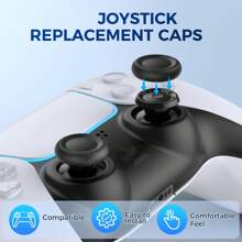 4pcs Joystick Replacement Cap Thumb Grips For P5/P4/XBO Controller, P5/P4/XBOXController Button Stick Covers, 3D Analog Cap Skin Replacement Part Repair Accessories