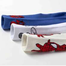 5 Pairs Unisex Mixed Colors Creative Pattern Mid-Calf Socks, Suitable For Daily Wear, Great Gift For Family And Friends