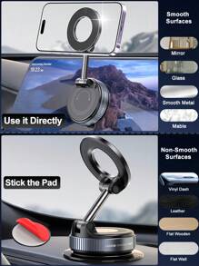 Car Phone Holder For Magsafe [78+LBS Strongest Suction & 2400gf Strongest Magnetic] 360° Adjustable Car Phone Mount, Phone Holders For Your Car For IPhone 16 Pro Max 15 14 13 12 Plus