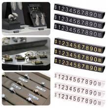 10Sets Mini Adjustable Price Tag Sets, Price Three-Dimensional Number Signs, Snap Design, Easy To Install, Can Be Used For Jewelry, Watches And Daily Office Display Price Signs, Suitable For Display Stands, Small Counters, Jewelry Retail Stores, Automatic Vending Machines, Store Decorations