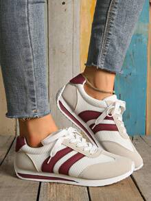 2025 Casual Sneakers, New Spring/Summer/Autumn Sports Shoes, Versatile Breathable Comfortable Lace-Up Women Rubber Low-Top Shoes, Summer 2025