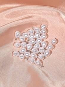 30pcs/20pcs Luxury Simplistic Faux Pearl Teardrop Pendant For DIY Earrings, Bracelet, Necklace, Jewelry Accessories