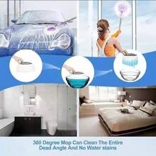 1pc Universal Thickened Circular Mop Head, Household Rotating Mop Accessory, Mop Head Replacement, Strong Water Absorption, No Shedding Of Hair,
