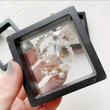 10pcs/20pcs Clearview 3D Floating Display Boxes - Dustproof Plastic Jewelry Storage Cases With Elastic Strips For Necklaces, Bracelets, Rings, Coins, Earrings & Pins - Ideal For Retail And Personal Use Gift Boxes, Jewelry Display Boxes|Modern Jewelry Box|Secure Closure Box, Jewelry Boxes For Rings For Women Storage Organizer Travel Essentials Back To School Dormitory Storage