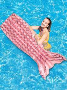 1pc Sequin Mermaid Inflatable Float, Adult Inflatable Water Bed - Multicolor - View 6