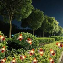 Articolo molto venduto, Stringa luminosa LED, ad energia solare, per uso esterno, impermeabile, a forma di piccola ape, per la decorazione del cortile, con luci colorate