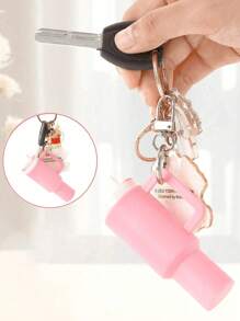 10/8/5/3/2pcs Mini Water Bottle Keychain - Street Style, Multiple Colors, Can Be Used For Keychain Accessory Charms, Wallet Charms, Cups, Wallet Accessories, Mini Water Bottle Keychain, Mini Cup Keychain, Key Ring Or Lip Balm, Cute Water Bottle Keychain, Plastic Material, A Good Gift For The Opening Season