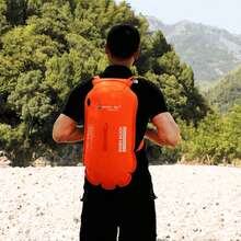 ANTSAY 35L Double Airbag Swimming Bag, Waterproof Men's Backpack, Adjustable Belt, Rafting Backpack, For Beach, Training, Camping, Rafting, Outdoor - Orange - View 7