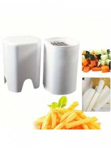 1 件手动黄瓜/土豆切片机，创意水果蔬菜切碎机，厨房小工具，用于切片、切丁、切丝洋葱、土豆、水果和蔬菜 - 白色 - 查看 6