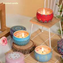 1pc Cross Border Southeast Asian Tin Cans, Soy Wax Scented Candles, Smokeless Scented Candles, Birthday Gifts, And Souvenirs